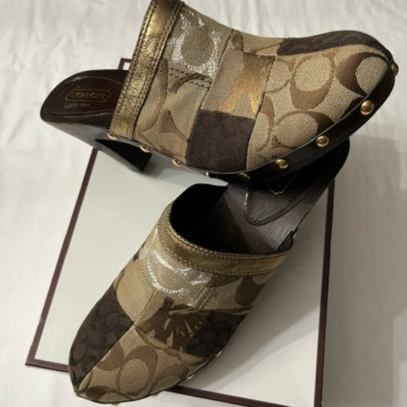 Women's Coach Heels, Caterina Patchwork, Women's Size 9.5 Medium Width, In Box - Picture 1 of 9